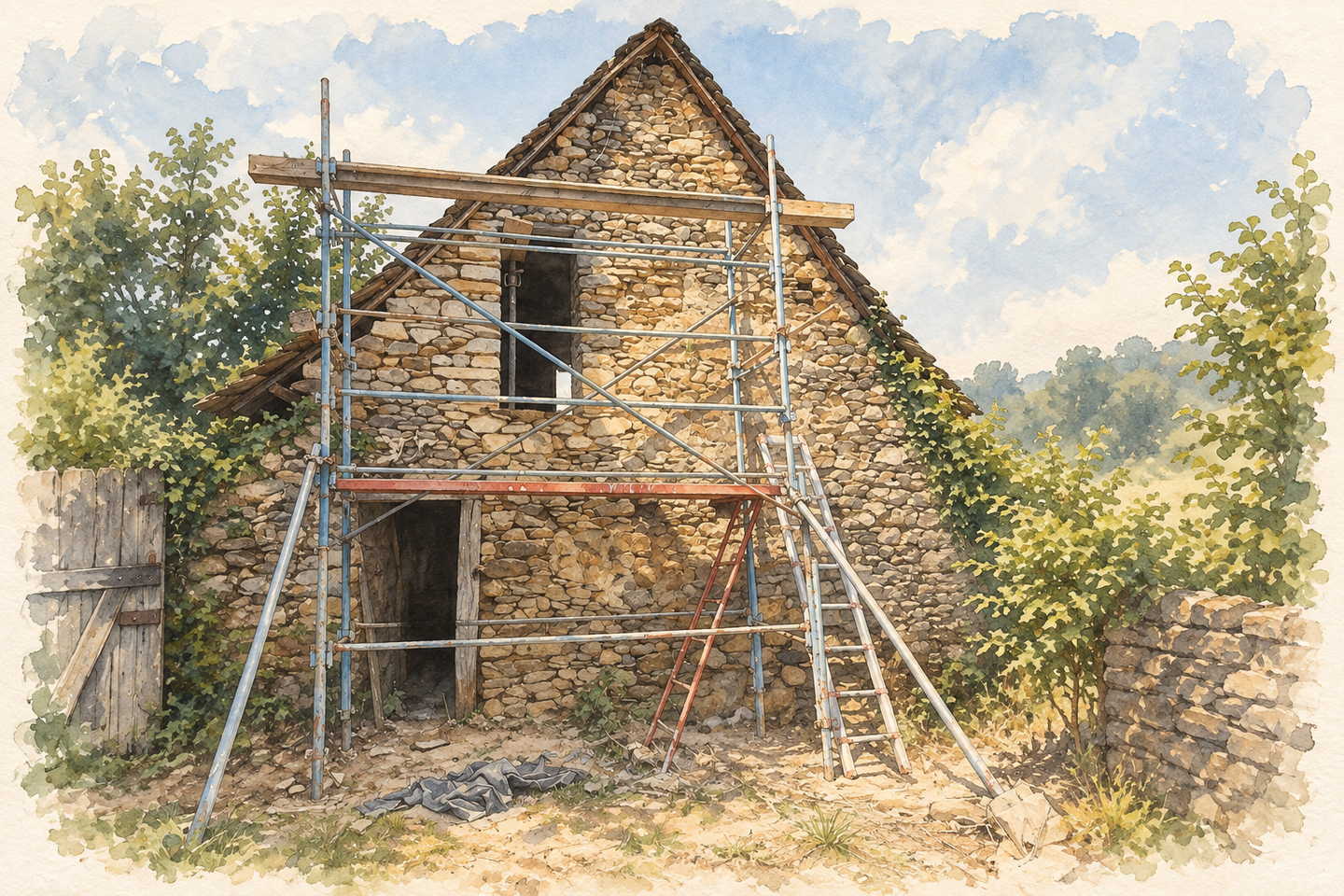 Illustration : Maçonnerie pierre