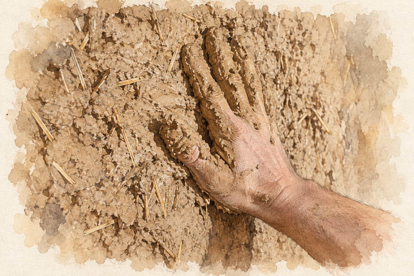 Illustration : Enduit terre (sous-couche)